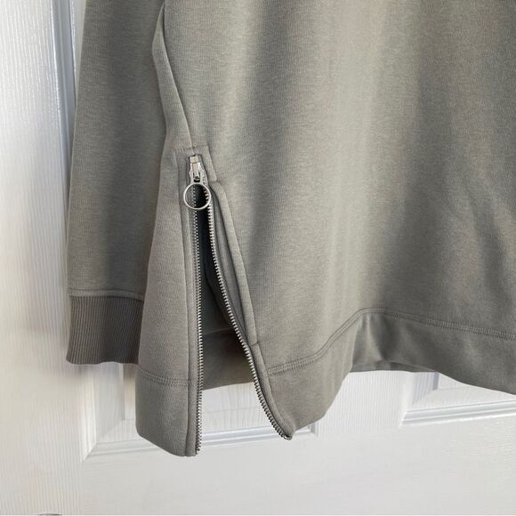 Athleta Cozy Karma Side Zip Funnel Neck  Sweatshirt Sz M Gently Loved - Picture 7 of 10
